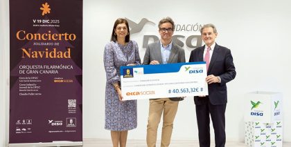 La Filarmónica de Gran Canaria y la Fundación DISA entregan 40.563 euros a la Fundación ECCA Social