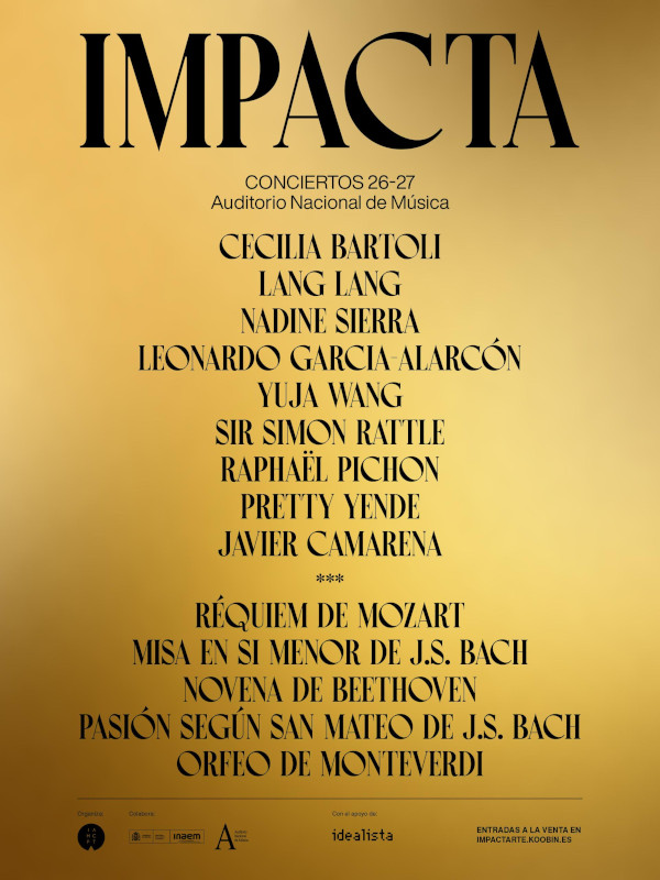 Lang Lang, Bartoli, Sierra, Wang, Yende, Camarena, Pichon, García-Alarcón y Rattle en la nueva temporada de Impacta