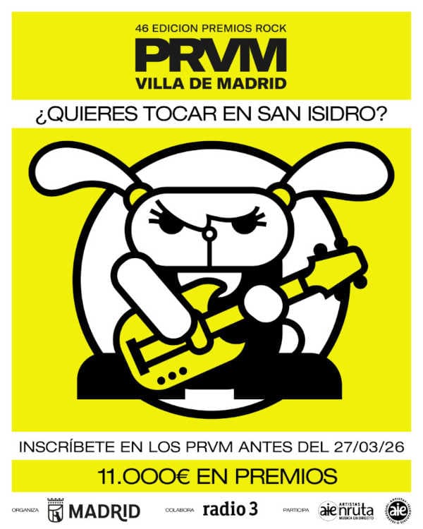 Abierta la convocatoria de los XLVI Premios Rock Villa de Madrid para grupos y solistas