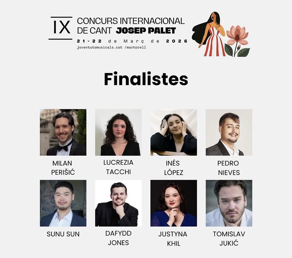 El tenor croata Tomislav Jukić gana el IX Concurso Internacional de Canto Josep Palet
