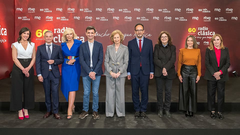 La reina Sofía visita la Casa de la Radio por el 60º aniversario de Radio Clásica