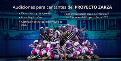 Audiciones para cantantes del Proyecto Zarza del Teatro de la Zarzuela