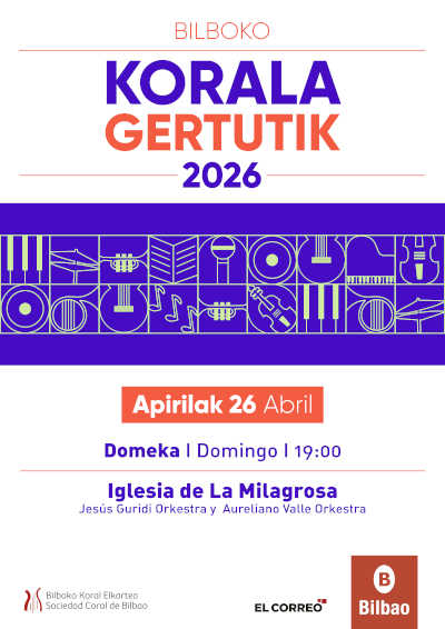 Bilbao reúne a más de 300 intérpretes en la 10ª edición de “Bilboko Korala Gertutik”