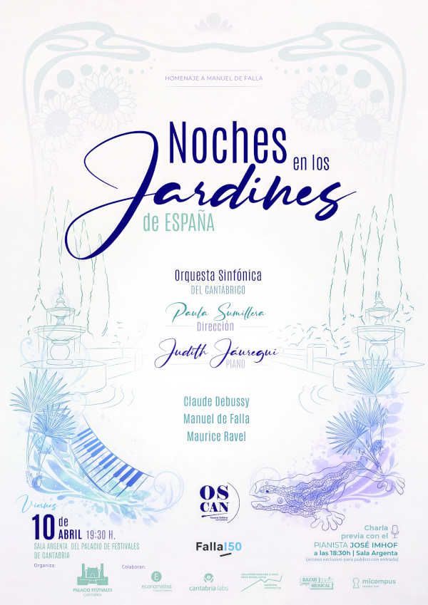 La OSCAN y la pianista Judith Jáuregui homenajean a Manuel de Falla en el Palacio de Festivales