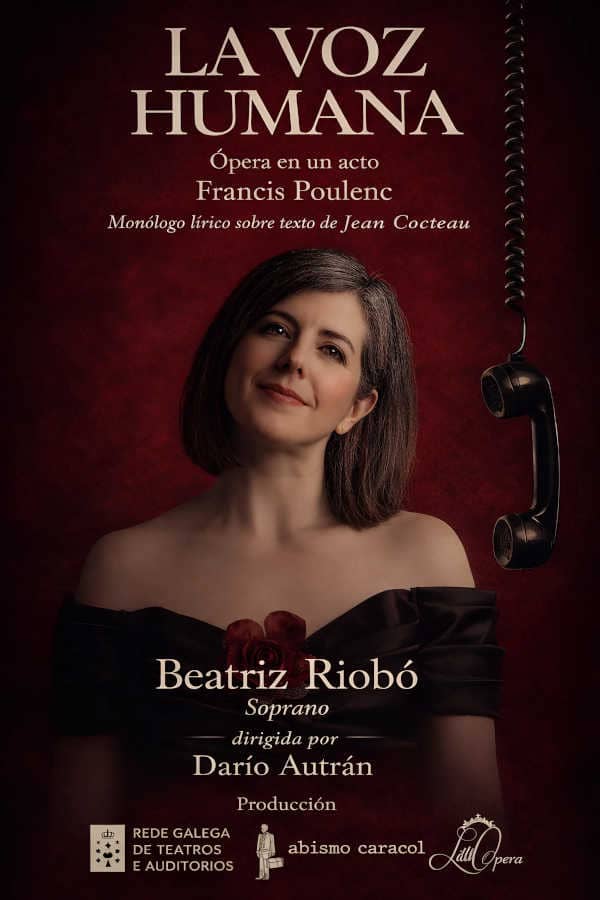 La voz humana de Poulenc, con Beatriz Riobó, abrirá en Santiago una gira por la red gallega de teatros y auditorios