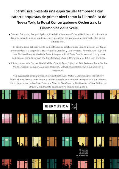 Ibermúsica anuncia su temporada 2026/2027 en el Auditorio Nacional de Madrid