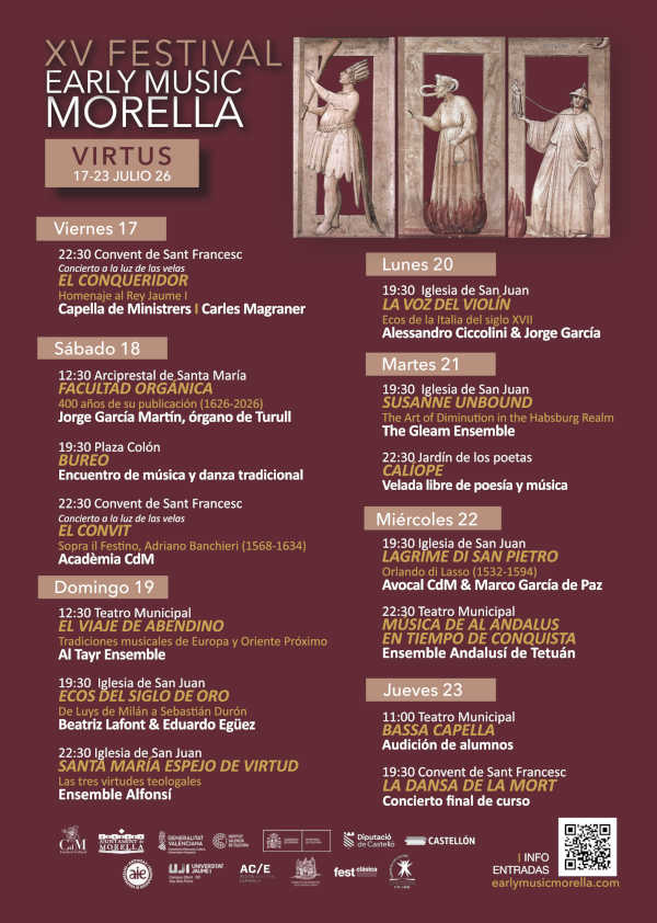 El Festival Early Music Morella presenta su XVª edición con un concierto de Capella de Ministrers en Madrid