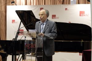 Benet Casablancas recibe el XX Premio SGAE de la Música Iberoamericana «Tomás Luis de Victoria» 2025 Benet Casablancas en SGAE