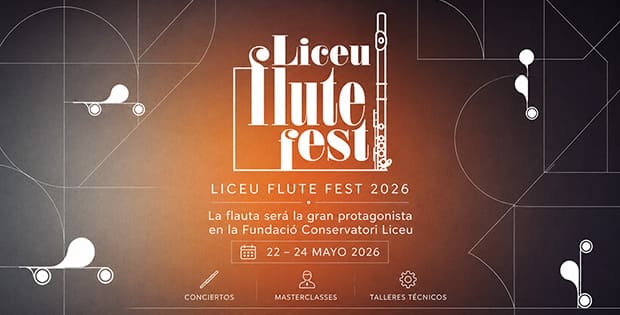 Liceu Flute Fest 2026, donde la flauta será la gran protagonista en Fundació Conservatori Liceu