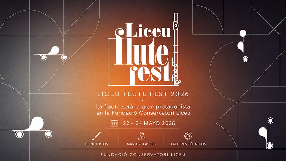 Liceu Flute Fest 2026, donde la flauta será la gran protagonista en Fundació Conservatori Liceu