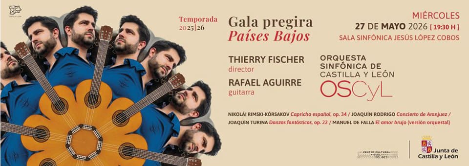 La OSCyL, Thierry Fischer y Rafael Aguirre protagonizan la Gala pregira Países Bajos La OSCyL, Thierry Fischer y Rafael Aguirre protagonizan la Gala pregira Países Bajos