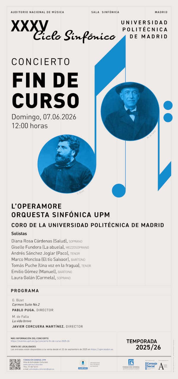 La UPM celebra su concierto lírico de fin de curso en el Auditorio Nacional con Carmen y La vida breve