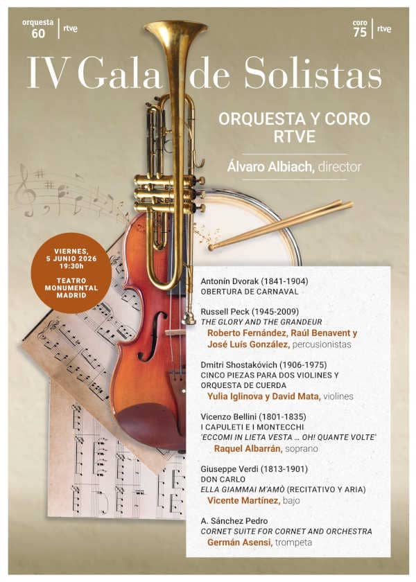 La Orquesta y Coro RTVE celebra su VI Gala de Solistas en el Teatro Monumental de Madrid La Orquesta y Coro RTVE celebra su VI Gala de Solistas en el Teatro Monumental de Madrid