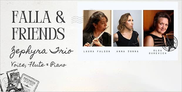 El Zephyra Trio celebra el 150 aniversario de Manuel de Falla con un recital inspirado en su círculo parisino