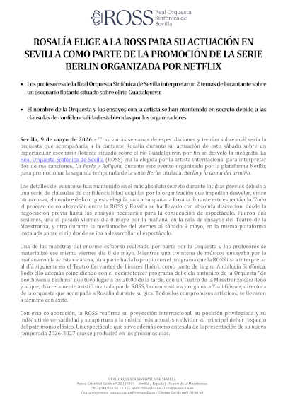 Rosalía y la ROSS promocionan la serie Berlín de Netflix sobre el Guadalquivir