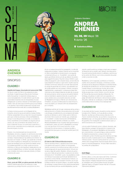 Andrea Chénier clausura la 74ª Temporada de ABAO Bilbao Opera Andrea Chénier clausura la 74ª Temporada de ABAO Bilbao Opera