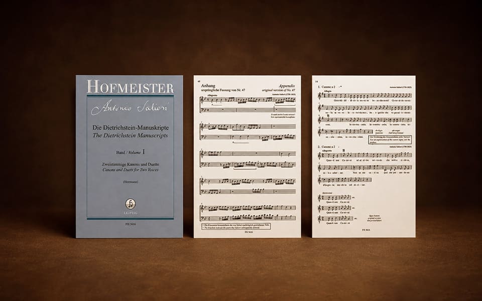 Comienza la publicación de cuatro manuscritos de Antonio Salieri con 149 composiciones vocales