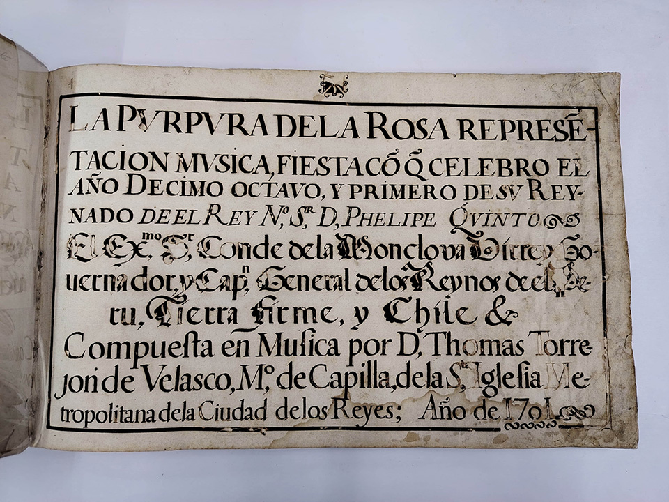 La púrpura de la rosa, primera ópera compuesta en América vuelve a Lima 325 años después La púrpura de la rosa, primera ópera compuesta en América vuelve a Lima 325 años después