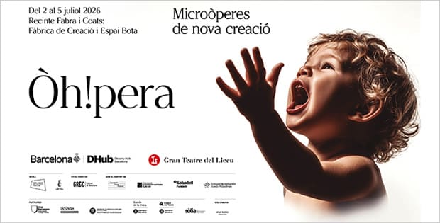 Òh!pera 2026: el Liceu y el DHub estrenan tres microóperas en Fabra i Coats