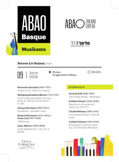 ABAO Basque Musikaste nace con aforo completo y reúne a grandes figuras internacionales en Euskadi