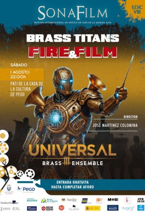 Actualizada: SONAFILM dedicará su octava edición al cine épico e histórico con Trevor Jones y Roque Baños Universal Brasss Ensemble