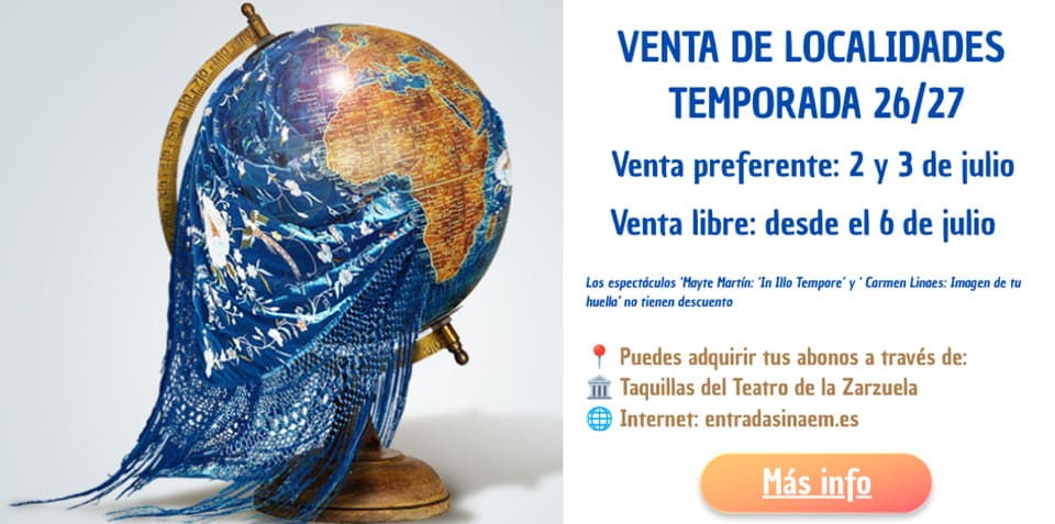 El Teatro de la Zarzuela abre la venta libre de la temporada 2026/2027 tras superar los 4.000 abonos El Teatro de la Zarzuela abre la venta libre de la temporada 2026/2027 tras superar los 4.000 abonos