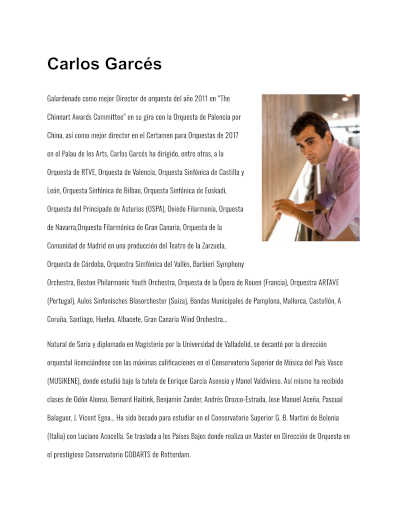 Carlos Garcés, nuevo director titular de la Banda Sinfónica Municipal Carlos Garcés, nuevo director titular de la Banda Sinfónica Municipal