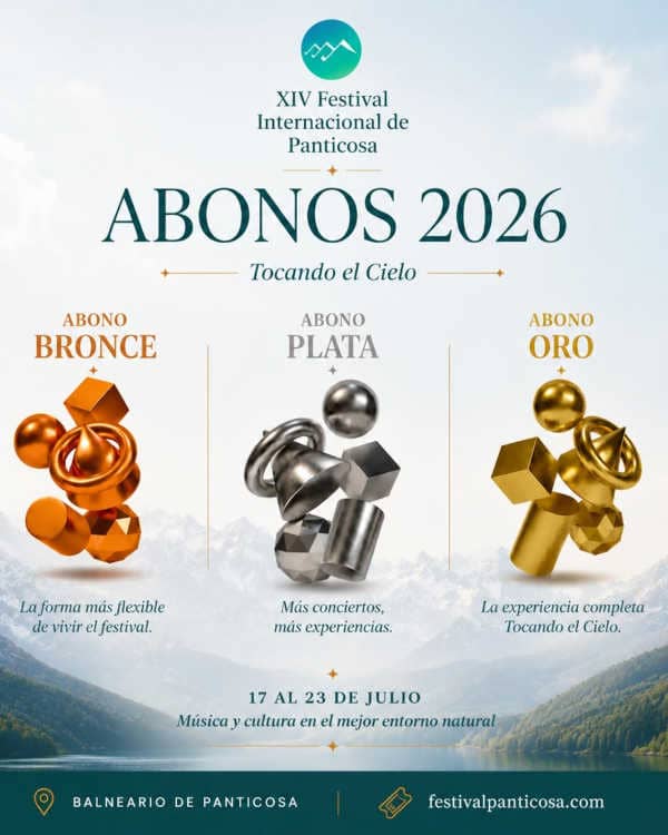 El Festival Internacional de Panticosa 2026 celebra su XIV edición con música clásica, sueños y homenajes a Falla y Arriaga El Festival Internacional de Panticosa 2026 celebra su XIV edición con música clásica, sueños y homenajes a Falla y Arriaga