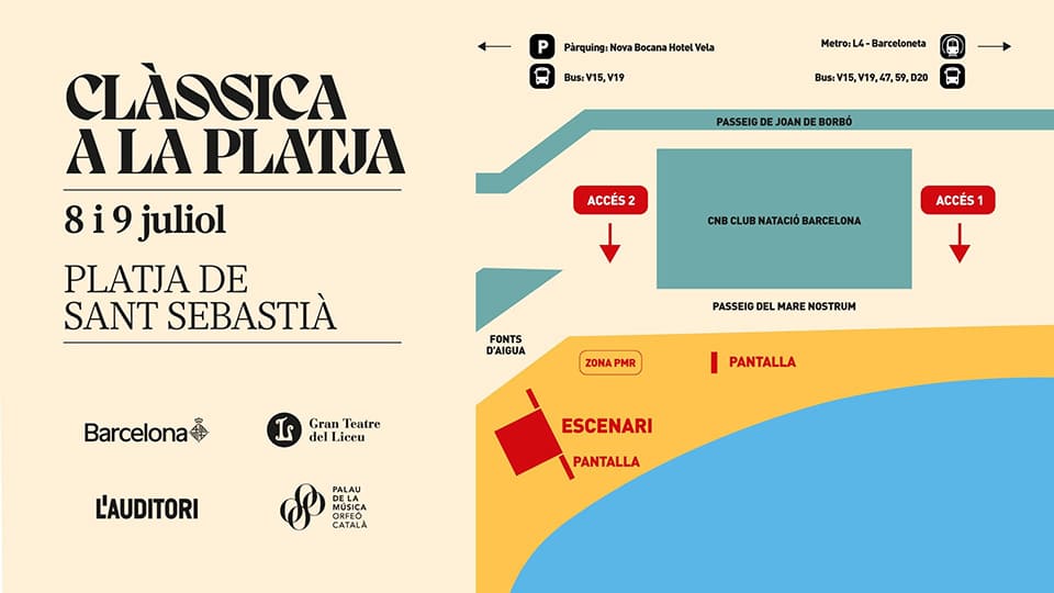 Josep Pons y la Orquesta del Liceu reúnen a 30.000 personas en Clàssica a la Platja Josep Pons y la Orquesta del Liceu reúnen a 30.000 personas en Clàssica a la Platja