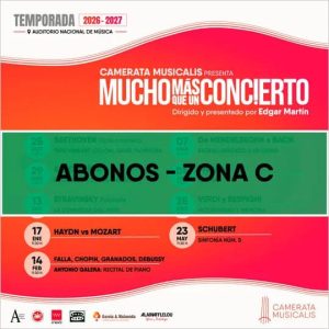 Nota actualizada: Camerata Musicalis presenta su temporada 2026/27 en el Auditorio Nacional Abono Zona C