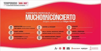 Nota actualizada: Camerata Musicalis presenta su temporada 2026/27 en el Auditorio Nacional