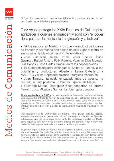 Luis Cobos recibe el Premio de Cultura de Madrid de Música Clásica Luis Cobos recibe el Premio de Cultura de Madrid de Música Clásica