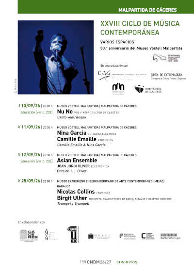 El Museo Vostell Malpartida celebra su 28.º Ciclo de Música Contemporánea