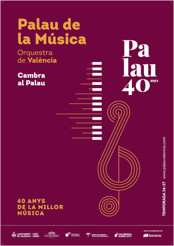 El Palau de la Música de València celebra su 40 aniversario con 37 conciertos de cámara El Palau de la Música de València celebra su 40 aniversario con 37 conciertos de cámara