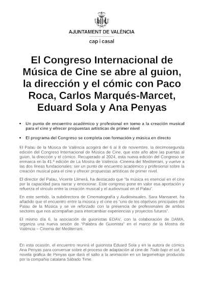 El Congreso Internacional de Música de Cine reúne a creadores en València