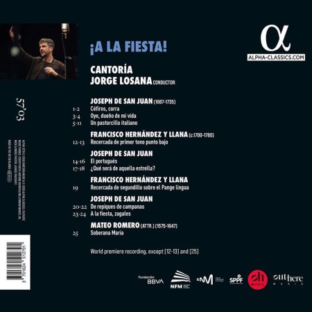 Cantoría publica ¡A la fiesta!, dedicado a José de San Juan ¡A la fiesta! Dorso