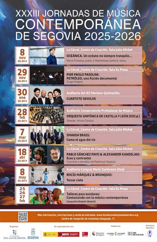 El CNDM presenta las XXXIV Jornadas de Música Contemporánea de Segovia El CNDM presenta las XXXIV Jornadas de Música Contemporánea de Segovia