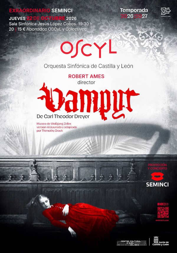 La OSCyL interpretará en directo la banda sonora de ‘Vampyr’ en la 71ª SEMINCI La OSCyL interpretará en directo la banda sonora de ‘Vampyr’ en la 71ª SEMINCI