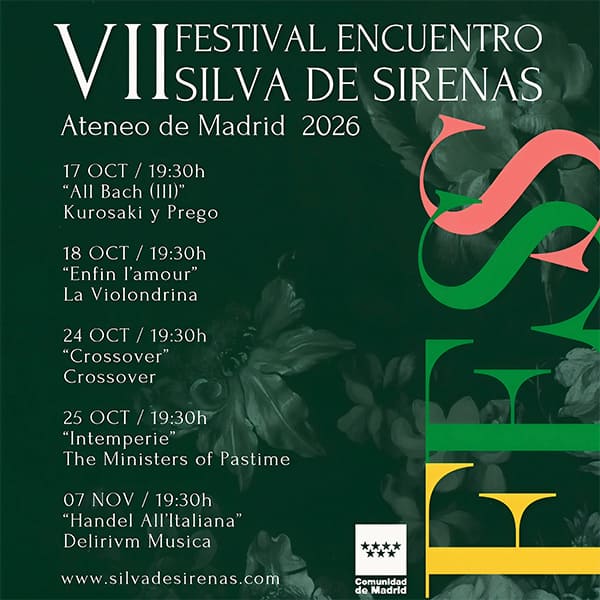 El VII Festival Encuentro Silva de Sirenas reúne cinco propuestas de música antigua en Madrid